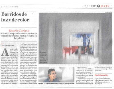 LUCES- El Comercio - 25 septiembre 2016