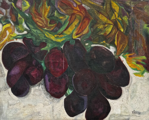 Bodegón con racimo de uvas