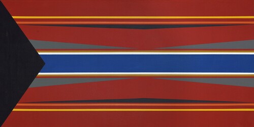 Bandera roja con negro disonante