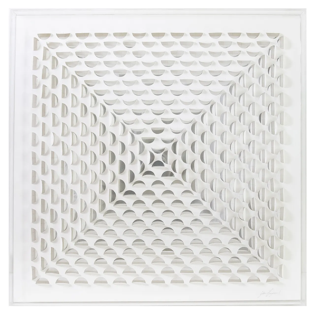 Gloria Frugone - Reflejo geométrico blanco