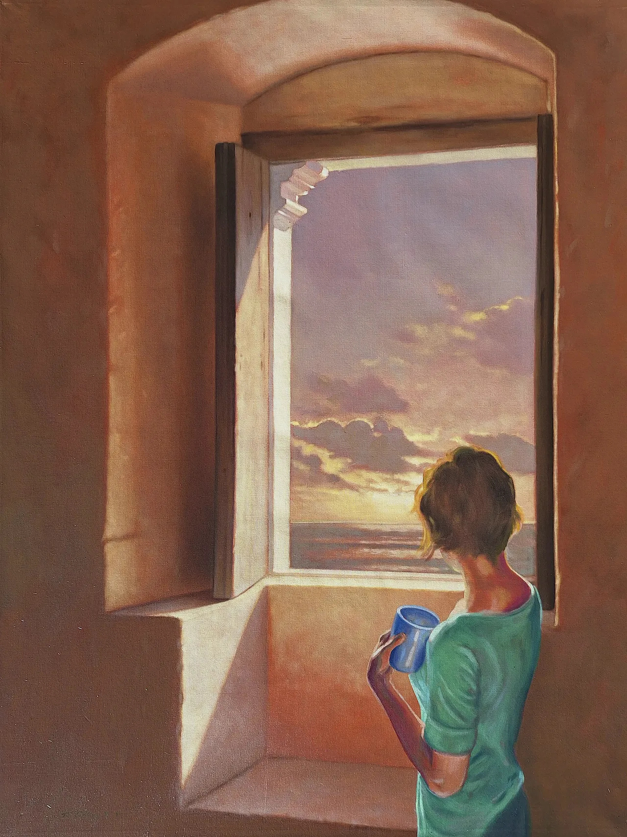 Ricardo Córdova - Melancolía, óleo sobre lienzo