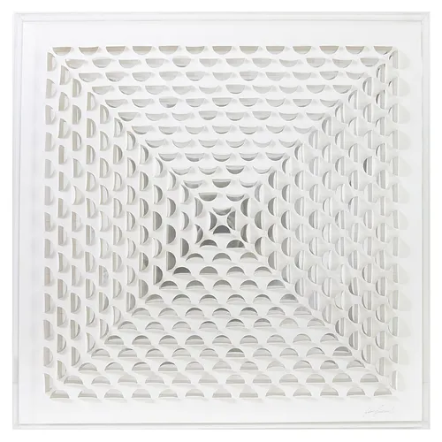 Reflejo geométrico blanco