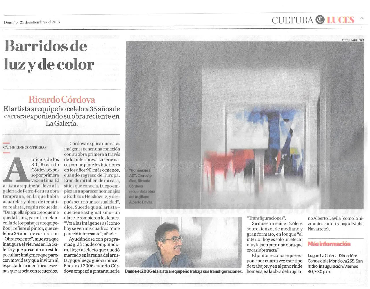 LUCES- El Comercio