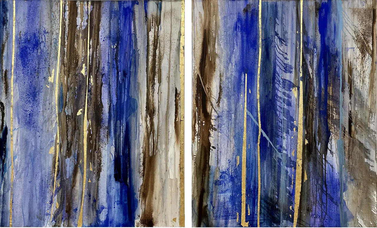 Yiriane Kahn - Deep Blues II, díptico